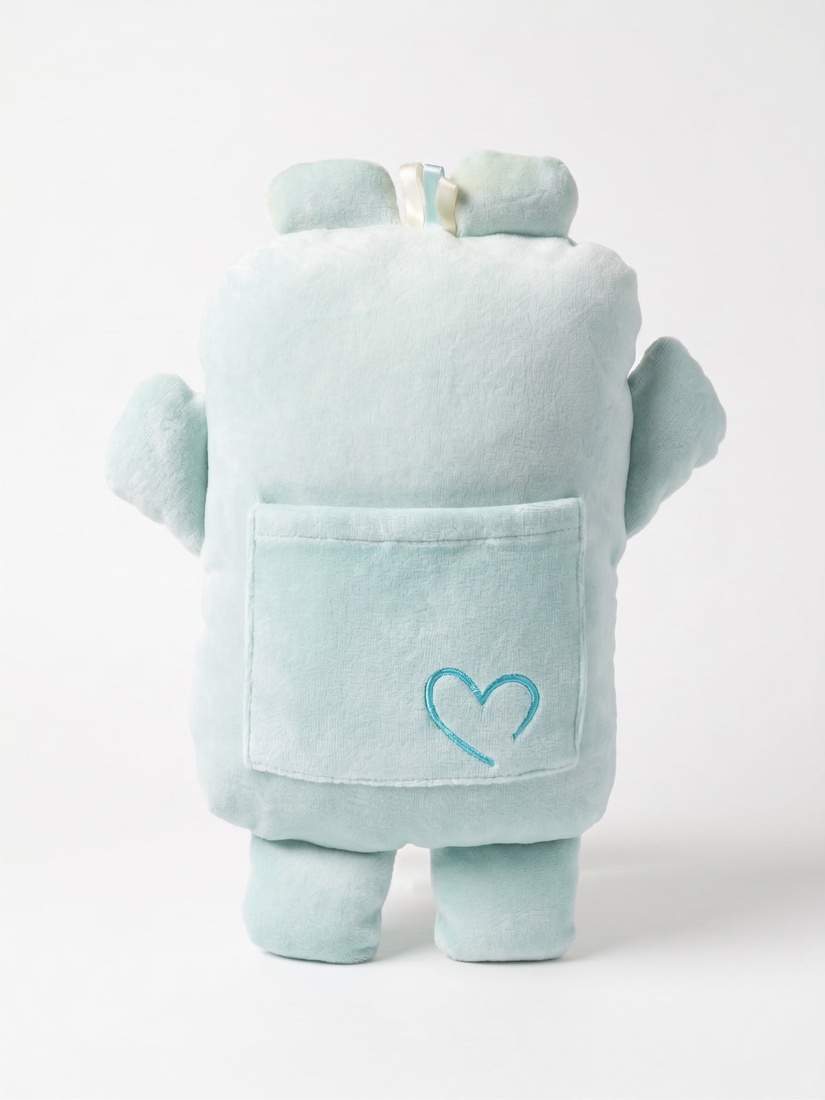 Bippie comfort companion in Pastel Blue, back, on white