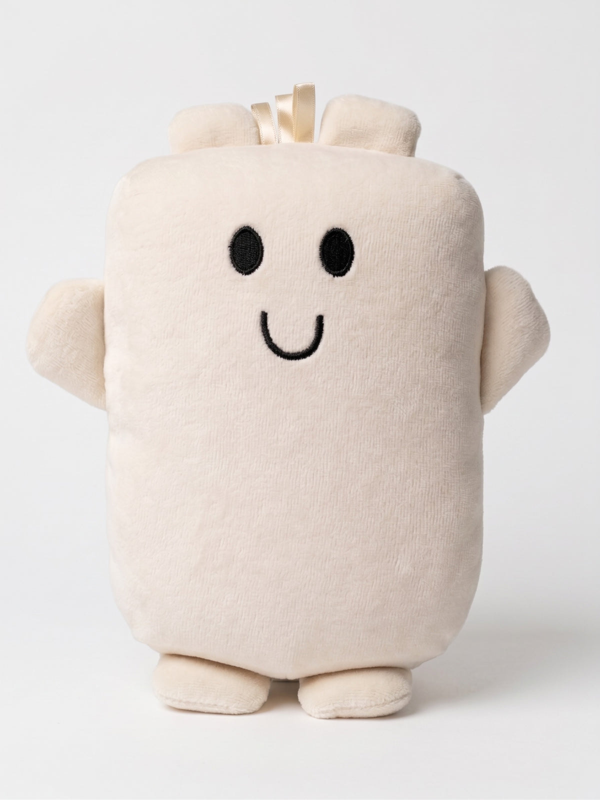 Mini Bippie comfort companion in Cannoli Cream, front, on white