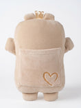 Load image into Gallery viewer, Mini Bippie comfort companion in Lamb's Wool, back, on white
